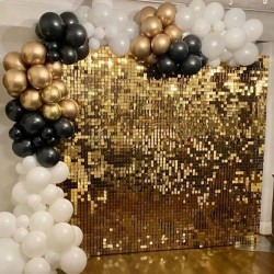 Işıltılı Pullu Payet Arka Fon Paneli (Gold)