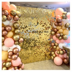 Işıltılı Pullu Payet Arka Fon Paneli (Gold)