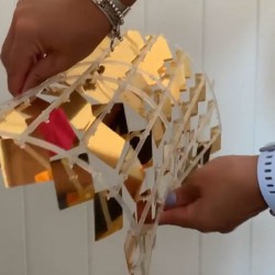 Işıltılı Pullu duvar Fon Paneli (Gümüş ve gold )