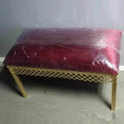 Çift Kişilik Kına Pufu Bordo 