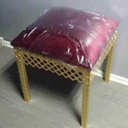 Kına Koltuğu Puf Bordo Yuvarlak Kına Koltuğu Puf Bordo Yuvarlak