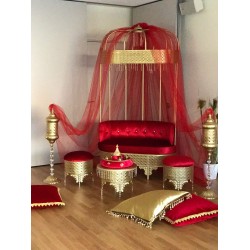 Oval Model Kırmızı Kına tahtı