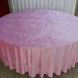Kadife Masa Örtüsü Pembe Kadife Masa Örtüsü Pembe