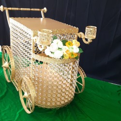 Kristal Taşlı Pasta Servis Arabası Kristal Taşlı Pasta Servis Arabası