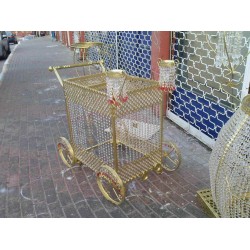 Kare Pasta Arabası Gold Kare Pasta Arabası Gold