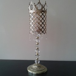 Kuğu Kristal Taşlı Şamdan