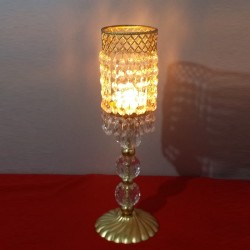 Krsital Taşlı Şamdan Mumluk F100 Krsital Taşlı Şamdan Mumluk F100