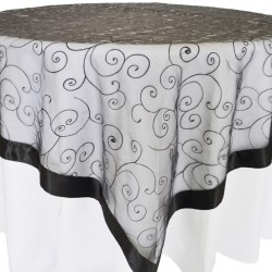 Yuvarlak Masa Örtüsü Dantel Kapak Siyah Yuvarlak Masa Örtüsü Dantel Kapak Siyah